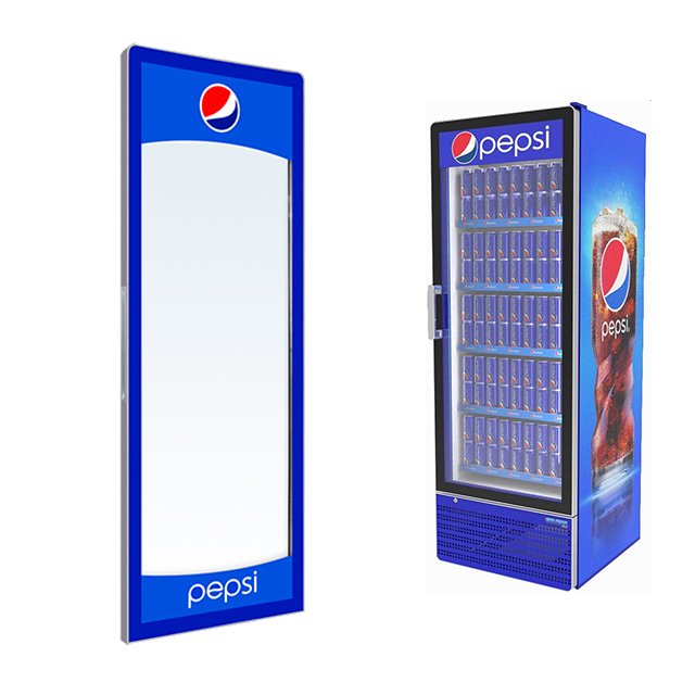 Silk Screen Printing Glass Door for Pepsi Display Beverage Cooler